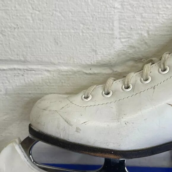 Riedell Red Wing Minnesota 220 White Leather Figure Ice Skates Boot Women's 5.5 - Picture 5 of 16